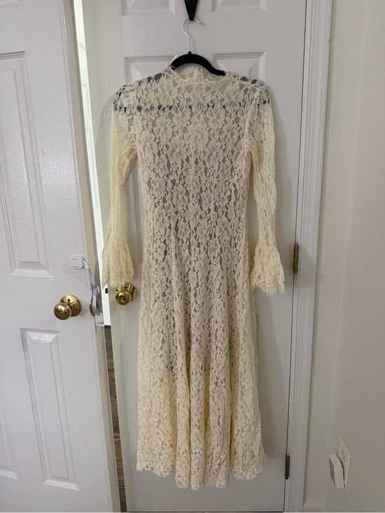 Miss Rosier Dresses & Skirts - Ivory Lace Maxi Dress with Feminine Bell Sleeves